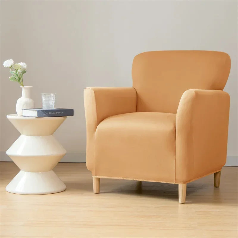Nordic Stretch Club Chair Cover Water Repellent Spandex Armchair Slipcover Relax Single Sofa Cover Living Room Bar Counter