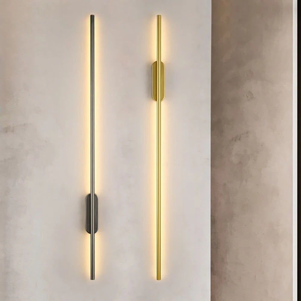 80cm 60cm Strip LED Living Room Wall light Modern Nordic Sofa background Full copper Bedroom Bedside wall light AC85-265V