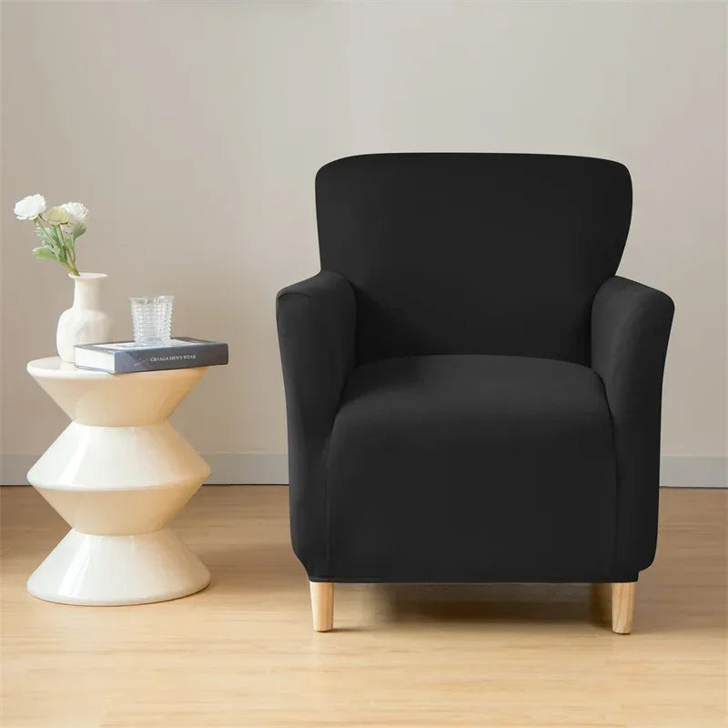 Nordic Stretch Club Chair Cover Water Repellent Spandex Armchair Slipcover Relax Single Sofa Cover Living Room Bar Counter