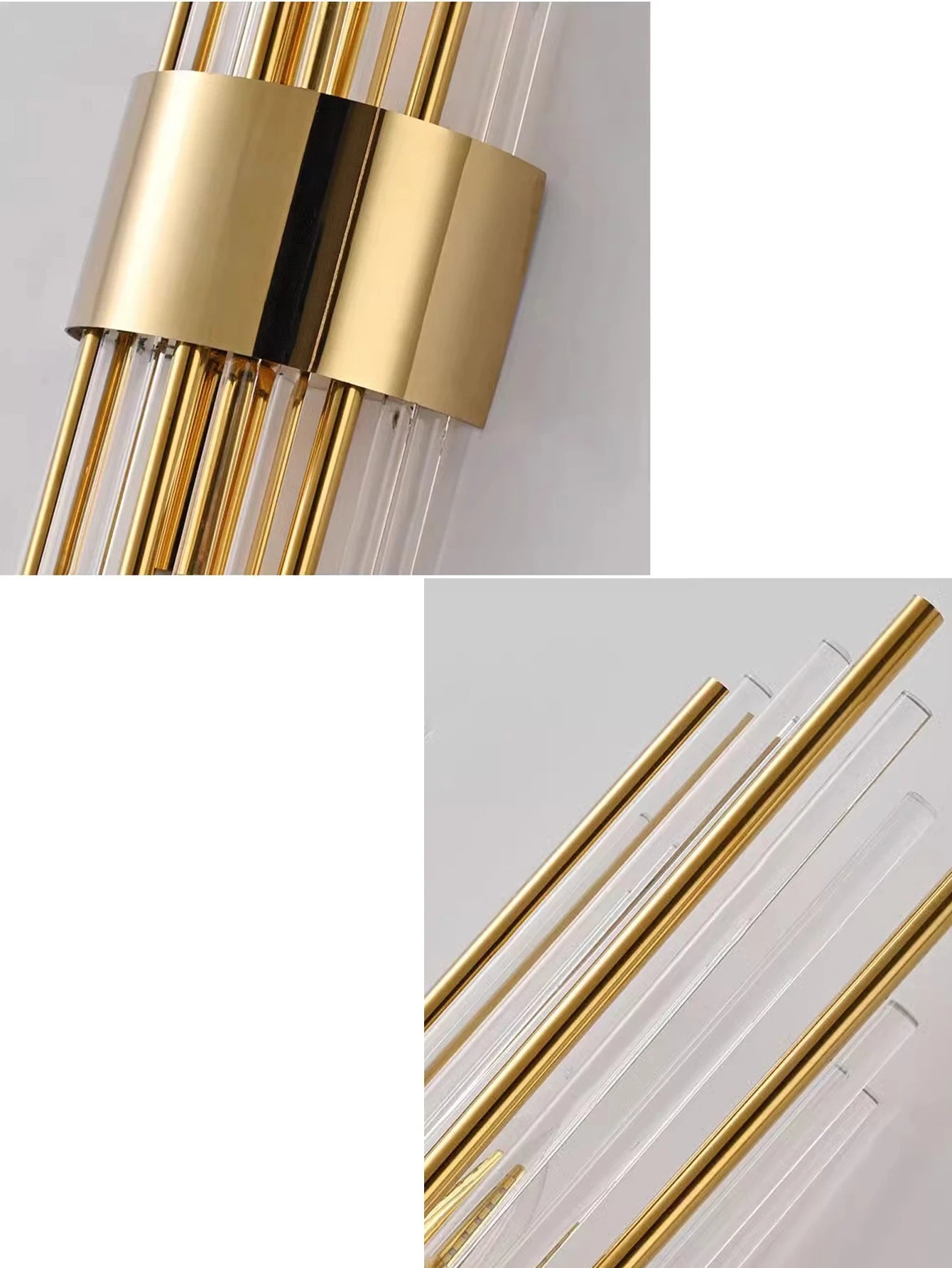 Gold/Black Stainless Steel Crystal Wall Sconce,Suitable for living room,bedroom,kitchen,home decoration lamps and lanterns