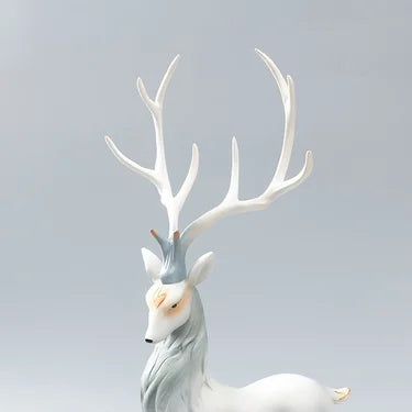 High End Deer Statue Reindeer Figurines Resin Sculpture For Living Room Luxury Home Decoration Nordic Tabletop Ornaments New