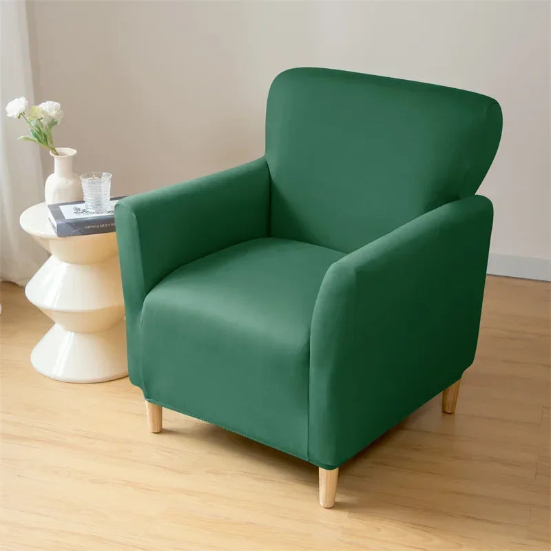 Nordic Stretch Club Chair Cover Water Repellent Spandex Armchair Slipcover Relax Single Sofa Cover Living Room Bar Counter