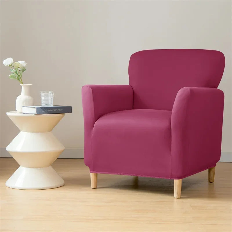 Nordic Stretch Club Chair Cover Water Repellent Spandex Armchair Slipcover Relax Single Sofa Cover Living Room Bar Counter