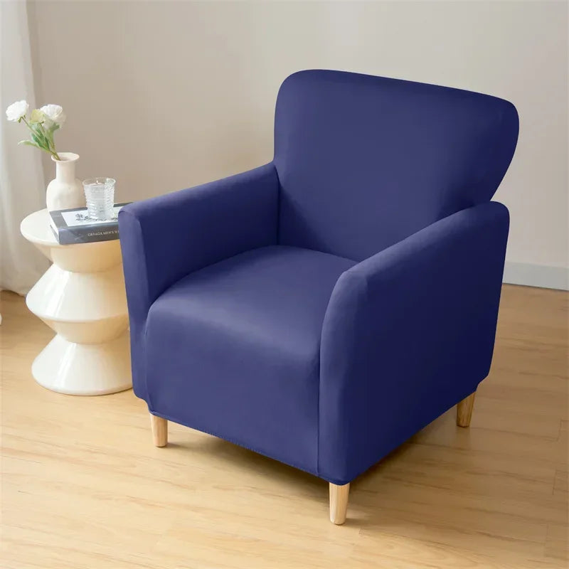 Nordic Stretch Club Chair Cover Water Repellent Spandex Armchair Slipcover Relax Single Sofa Cover Living Room Bar Counter