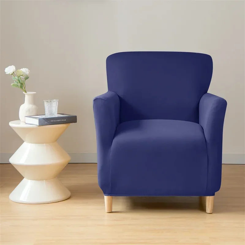 Nordic Stretch Club Chair Cover Water Repellent Spandex Armchair Slipcover Relax Single Sofa Cover Living Room Bar Counter