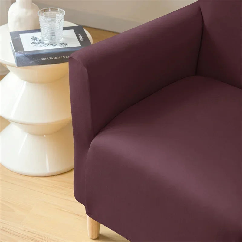 Nordic Stretch Club Chair Cover Water Repellent Spandex Armchair Slipcover Relax Single Sofa Cover Living Room Bar Counter