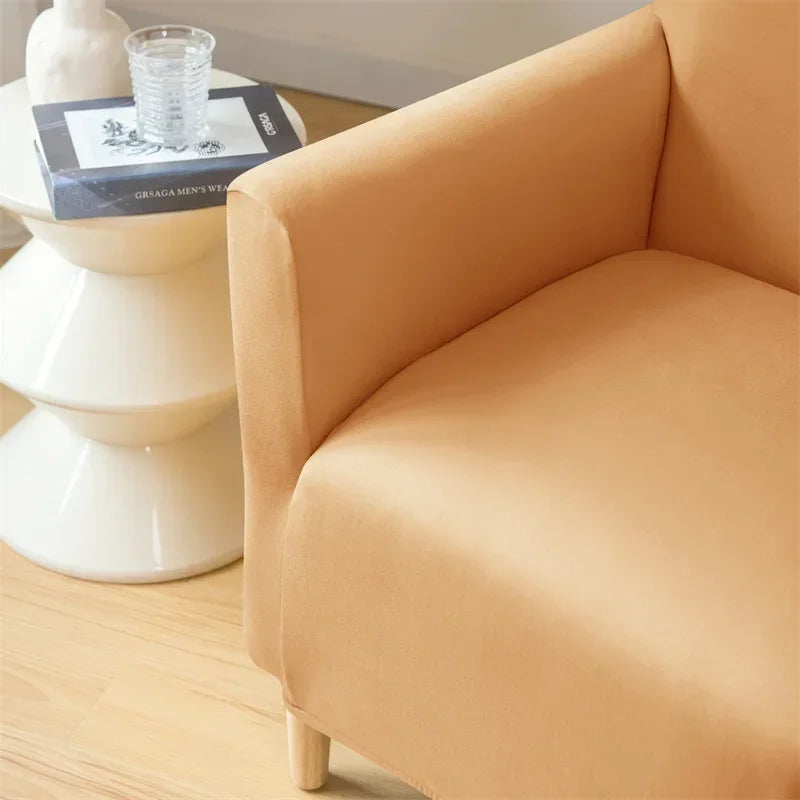 Nordic Stretch Club Chair Cover Water Repellent Spandex Armchair Slipcover Relax Single Sofa Cover Living Room Bar Counter