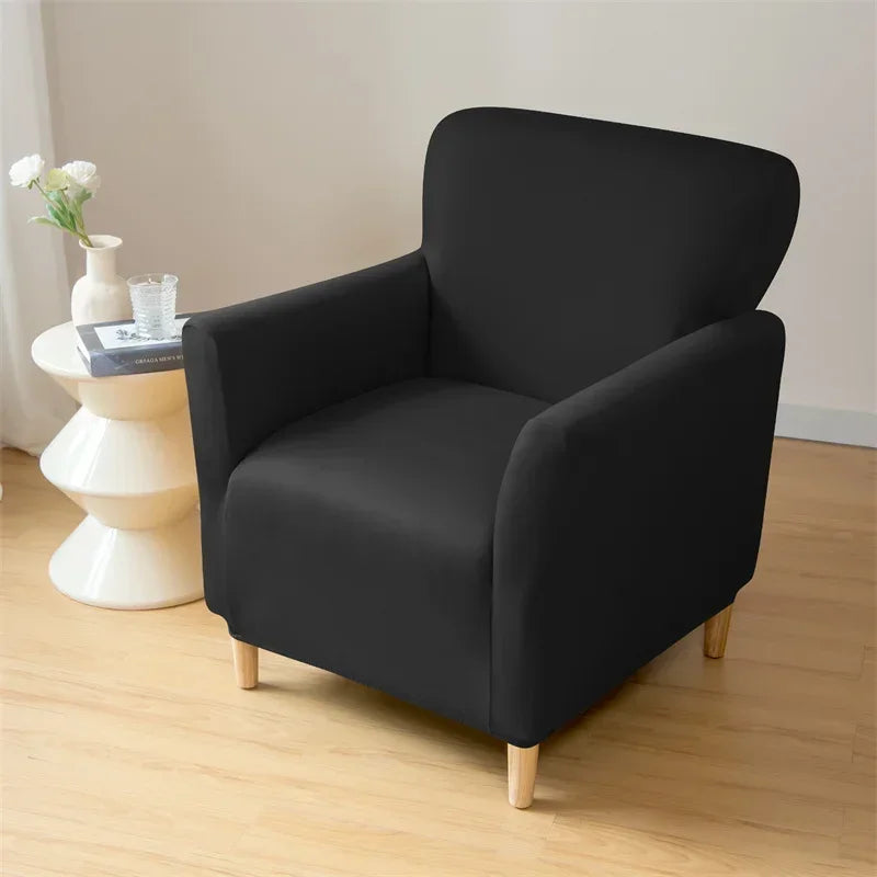 Nordic Stretch Club Chair Cover Water Repellent Spandex Armchair Slipcover Relax Single Sofa Cover Living Room Bar Counter