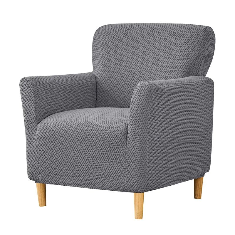 T-shaped Jacquard Tub Chair Cover Armchair Slipcover for Living Room Bedroom Office Elastic Single Sofa Covers Home Bar Counter