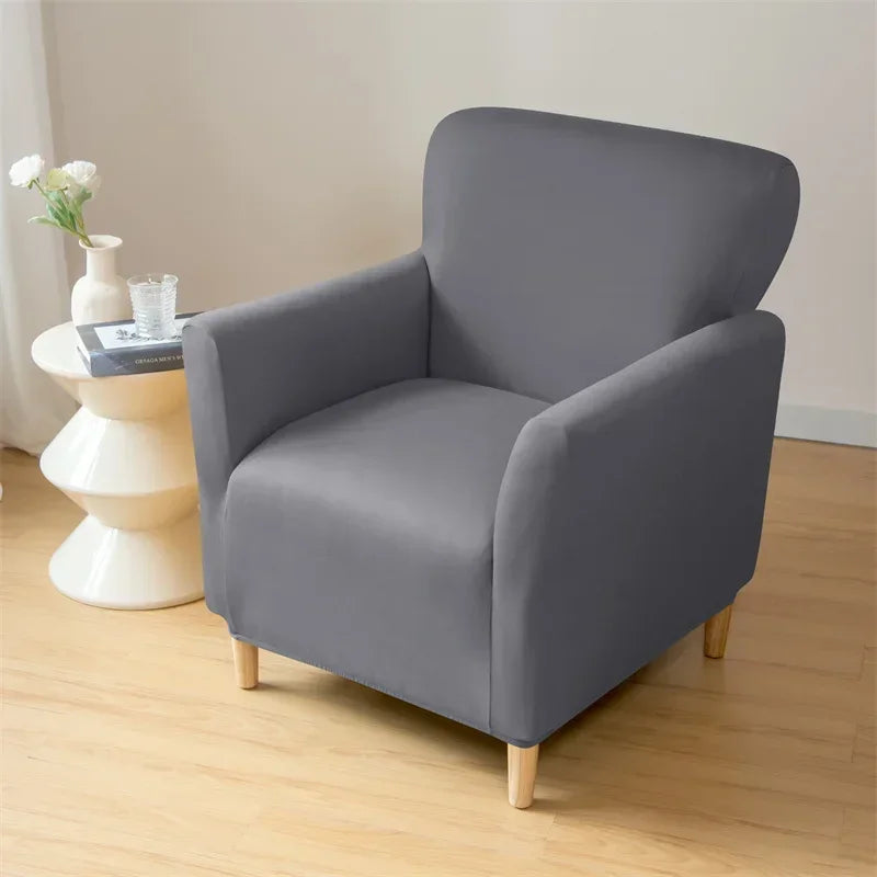 Nordic Stretch Club Chair Cover Water Repellent Spandex Armchair Slipcover Relax Single Sofa Cover Living Room Bar Counter