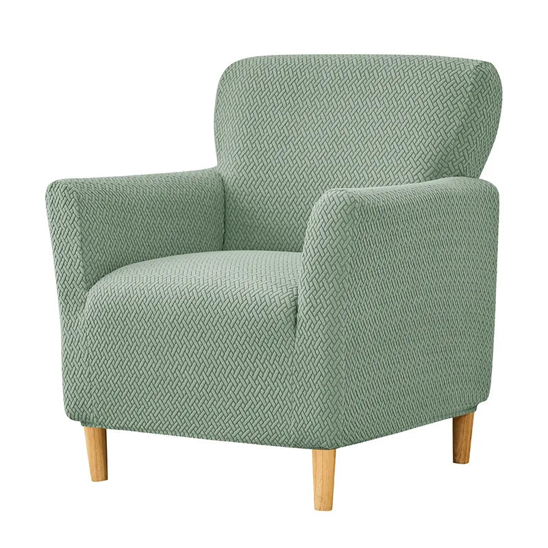 T-shaped Jacquard Tub Chair Cover Armchair Slipcover for Living Room Bedroom Office Elastic Single Sofa Covers Home Bar Counter