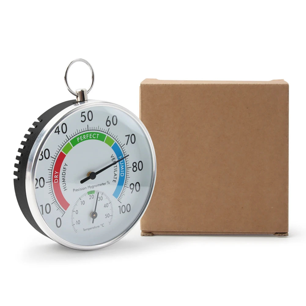 2 in 1 Mechanical -10~50℃ Household Thermometer 0-100% Hygrometer Wall-mounted Sensor for Indoor Kitchen Bathroom Sauna Room