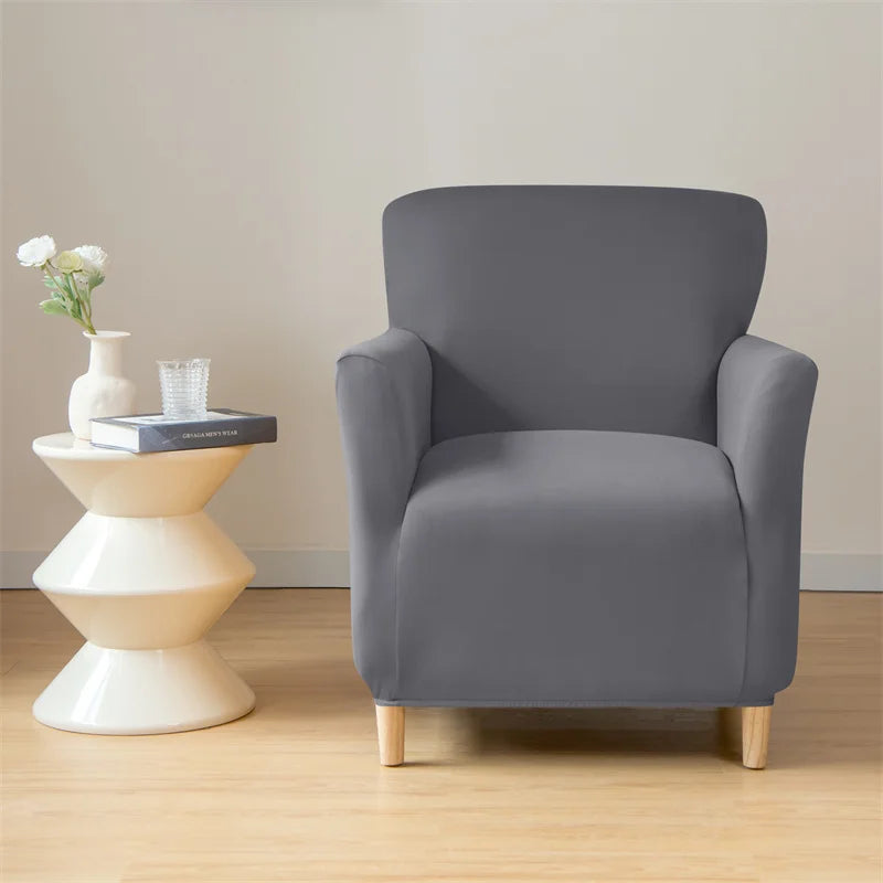 Nordic Stretch Club Chair Cover Water Repellent Spandex Armchair Slipcover Relax Single Sofa Cover Living Room Bar Counter