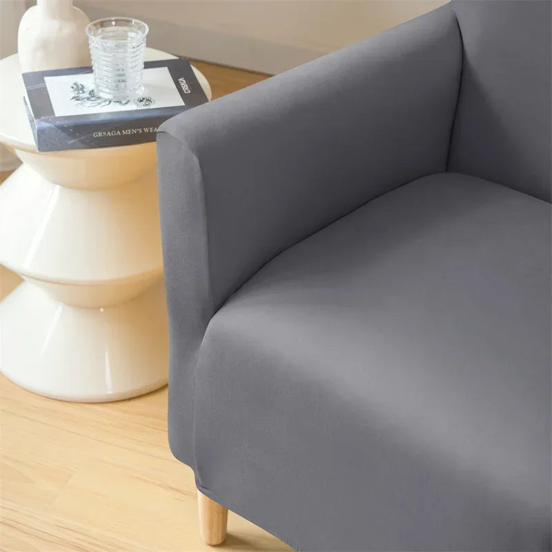 Nordic Stretch Club Chair Cover Water Repellent Spandex Armchair Slipcover Relax Single Sofa Cover Living Room Bar Counter