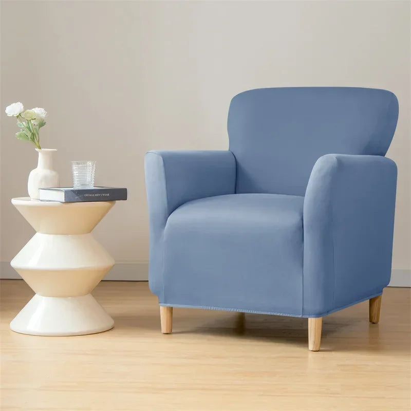 Nordic Stretch Club Chair Cover Water Repellent Spandex Armchair Slipcover Relax Single Sofa Cover Living Room Bar Counter