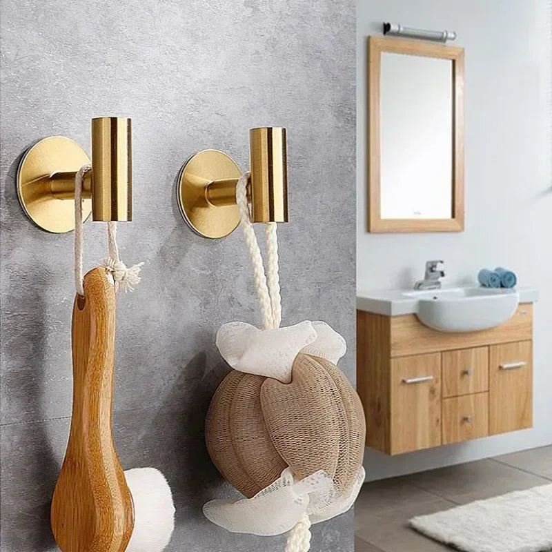 Towel Hooks for Bathrooms Wall Mount Stainless Steel Hook for Hanging Heavy-Duty Bedroom Kitchen Bathroom Accessories Hook
