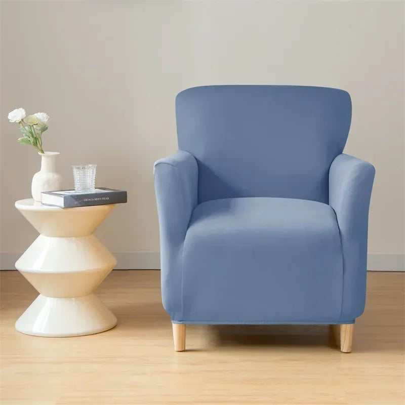 Nordic Stretch Club Chair Cover Water Repellent Spandex Armchair Slipcover Relax Single Sofa Cover Living Room Bar Counter