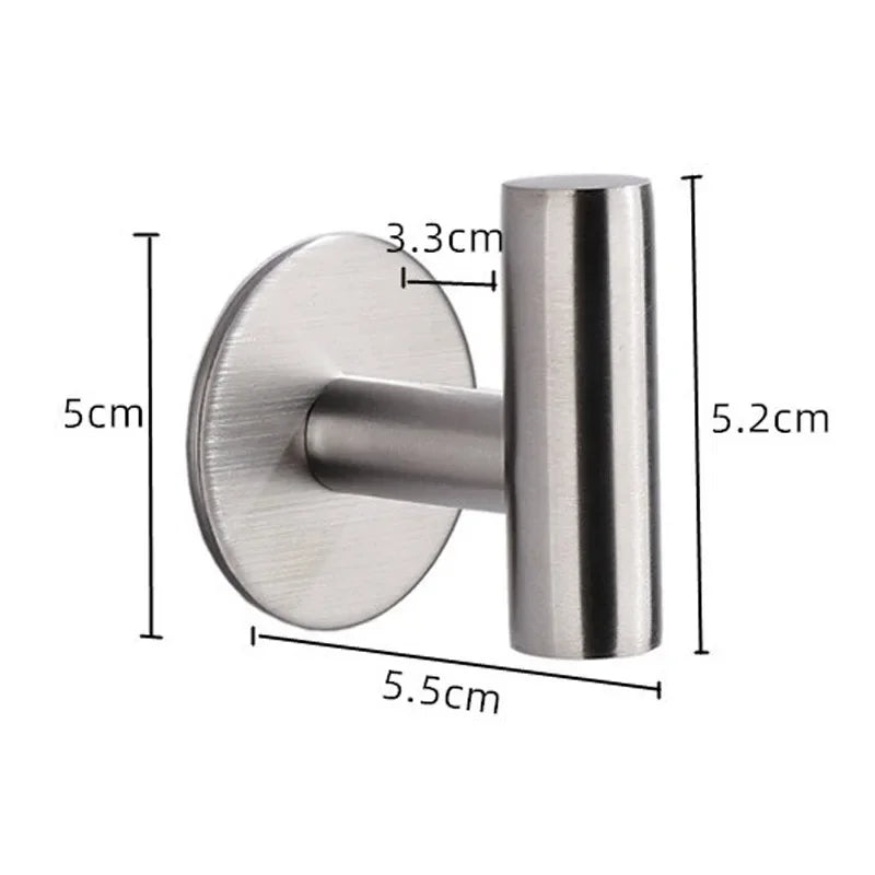 Towel Hooks for Bathrooms Wall Mount Stainless Steel Hook for Hanging Heavy-Duty Bedroom Kitchen Bathroom Accessories Hook