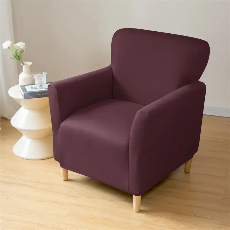 Nordic Stretch Club Chair Cover Water Repellent Spandex Armchair Slipcover Relax Single Sofa Cover Living Room Bar Counter