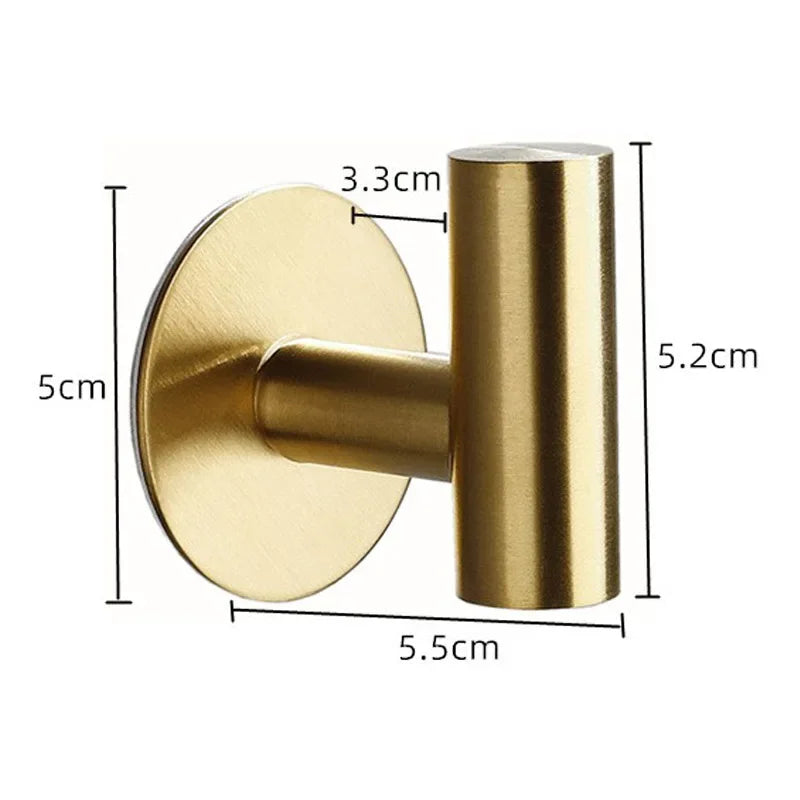 Towel Hooks for Bathrooms Wall Mount Stainless Steel Hook for Hanging Heavy-Duty Bedroom Kitchen Bathroom Accessories Hook