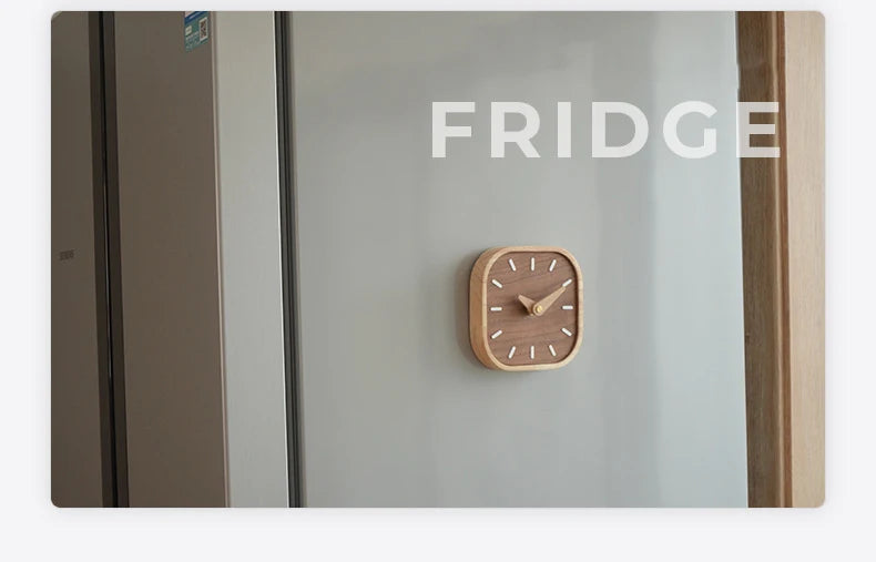 Nordic Black Walnut Minimalist Desk Clock Wall Clock Bedroom Living Room Decoration Solid Wood Quiet Clocks Hanging Wall Watch