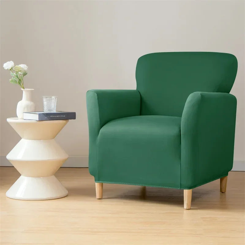 Nordic Stretch Club Chair Cover Water Repellent Spandex Armchair Slipcover Relax Single Sofa Cover Living Room Bar Counter
