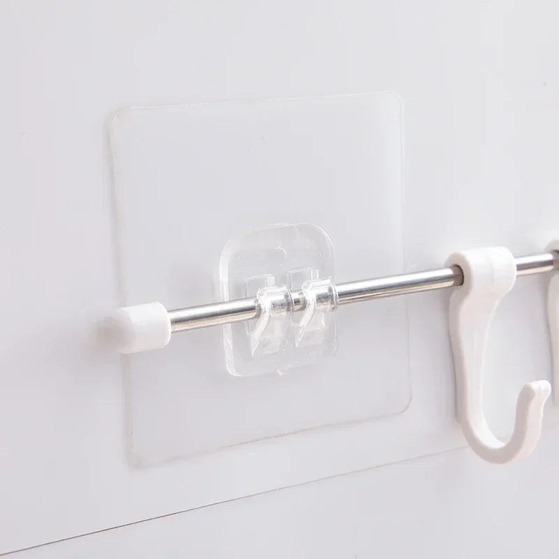 1-20PCS Hook Self Adhesive Transparent Strong Hooks Wall Hanging Holder Kitchen Bathroom Organizer Shelf Hooks Multi-Purpose