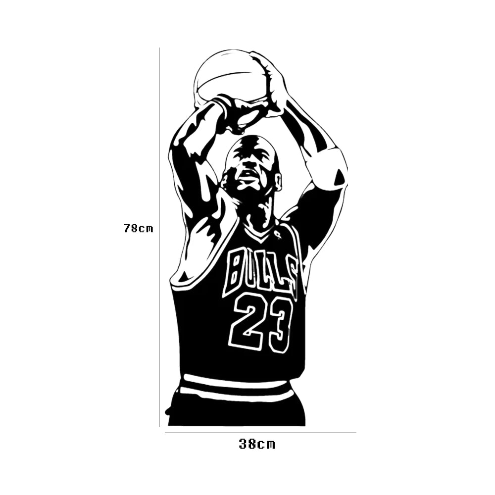 Basketball Player Wall Sticker Self Adhesive Vinyl Waterproof Wall Art Decal For Kids Room Living Room Home Decor Sticker Mural