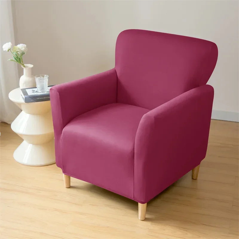 Nordic Stretch Club Chair Cover Water Repellent Spandex Armchair Slipcover Relax Single Sofa Cover Living Room Bar Counter
