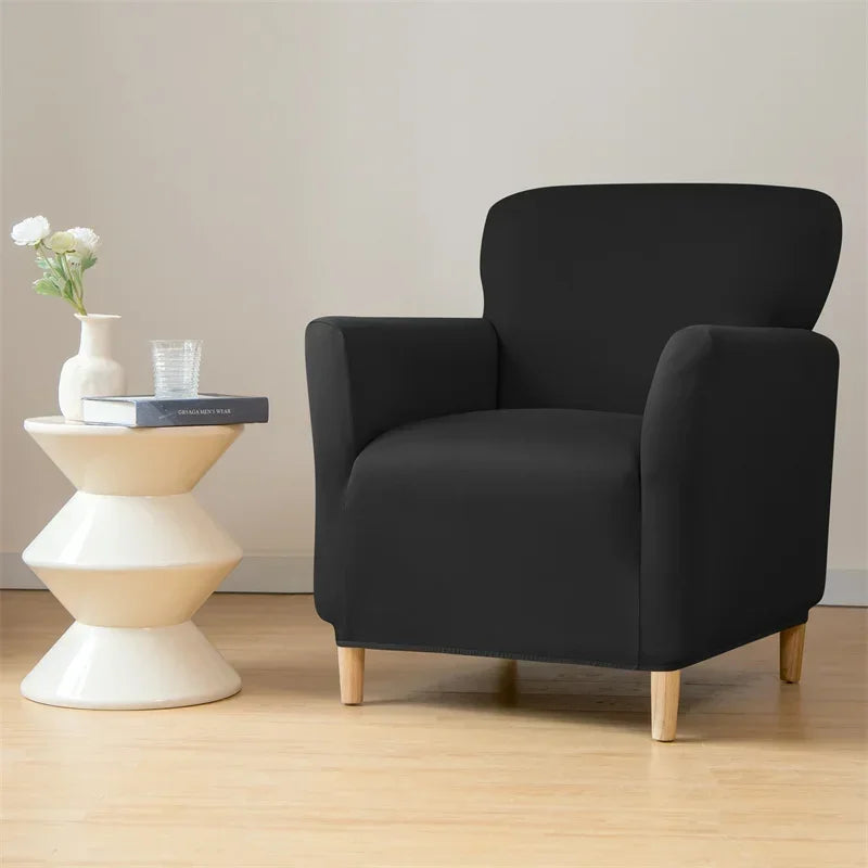 Nordic Stretch Club Chair Cover Water Repellent Spandex Armchair Slipcover Relax Single Sofa Cover Living Room Bar Counter