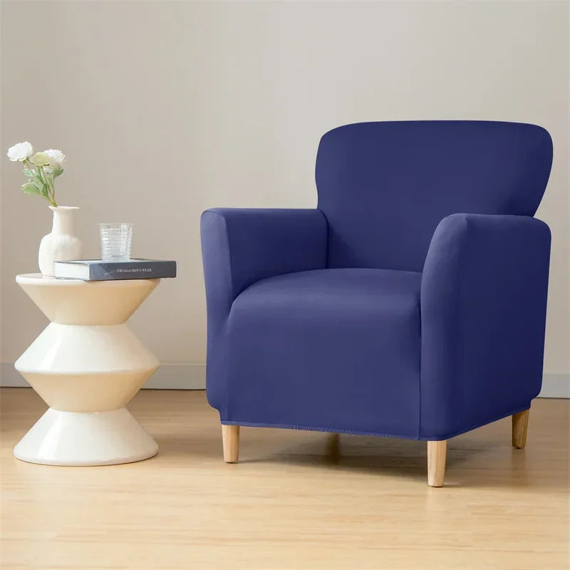 Nordic Stretch Club Chair Cover Water Repellent Spandex Armchair Slipcover Relax Single Sofa Cover Living Room Bar Counter