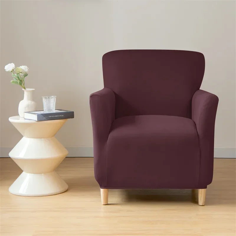 Nordic Stretch Club Chair Cover Water Repellent Spandex Armchair Slipcover Relax Single Sofa Cover Living Room Bar Counter