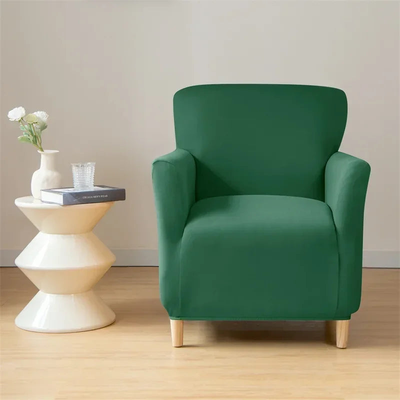 Nordic Stretch Club Chair Cover Water Repellent Spandex Armchair Slipcover Relax Single Sofa Cover Living Room Bar Counter