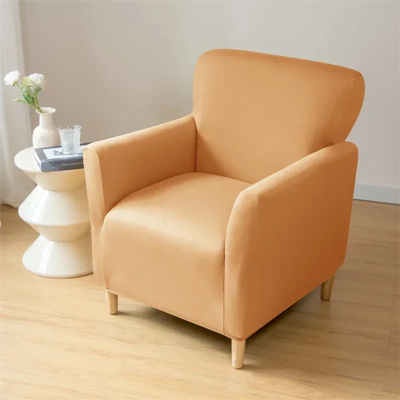 Nordic Stretch Club Chair Cover Water Repellent Spandex Armchair Slipcover Relax Single Sofa Cover Living Room Bar Counter