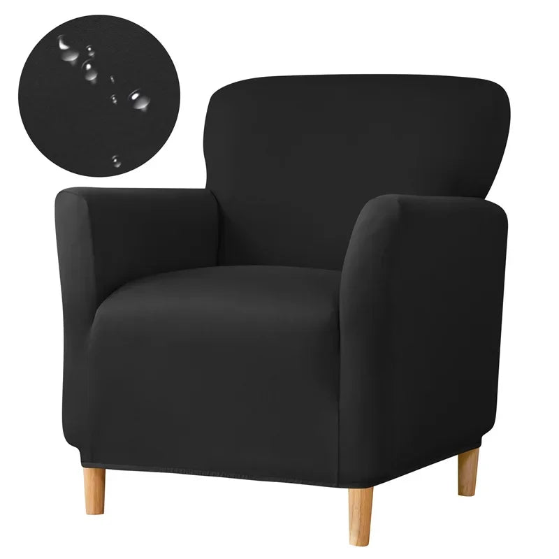 Nordic Stretch Club Chair Cover Water Repellent Spandex Armchair Slipcover Relax Single Sofa Cover Living Room Bar Counter