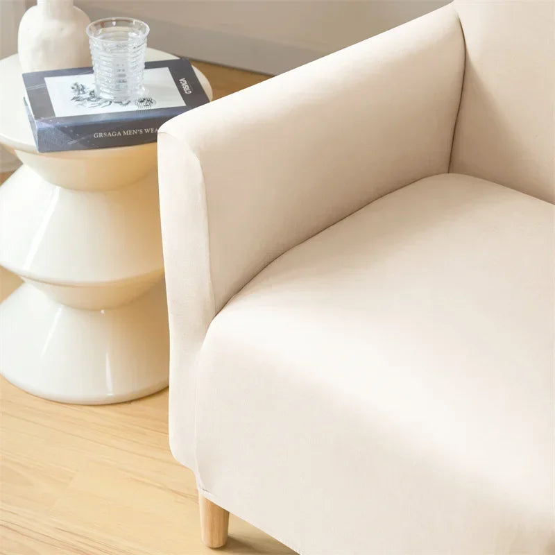 Nordic Stretch Club Chair Cover Water Repellent Spandex Armchair Slipcover Relax Single Sofa Cover Living Room Bar Counter