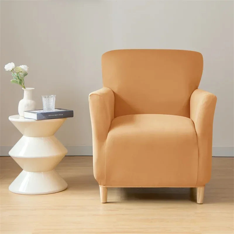 Nordic Stretch Club Chair Cover Water Repellent Spandex Armchair Slipcover Relax Single Sofa Cover Living Room Bar Counter