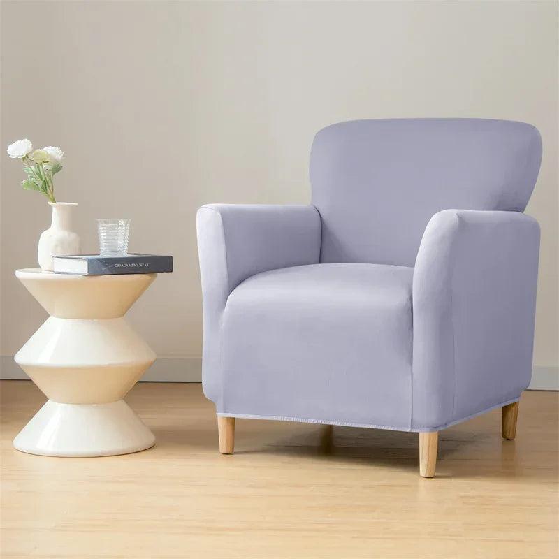 Nordic Stretch Club Chair Cover Water Repellent Spandex Armchair Slipcover Relax Single Sofa Cover Living Room Bar Counter